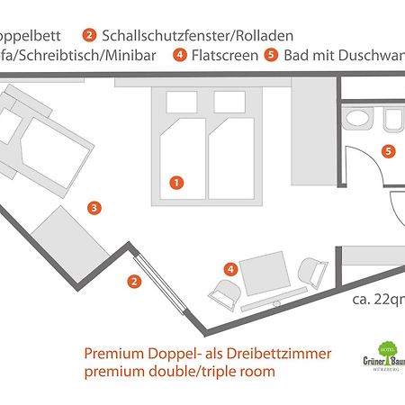 Hotel Gruner Baum Wurtzburgo Exterior foto