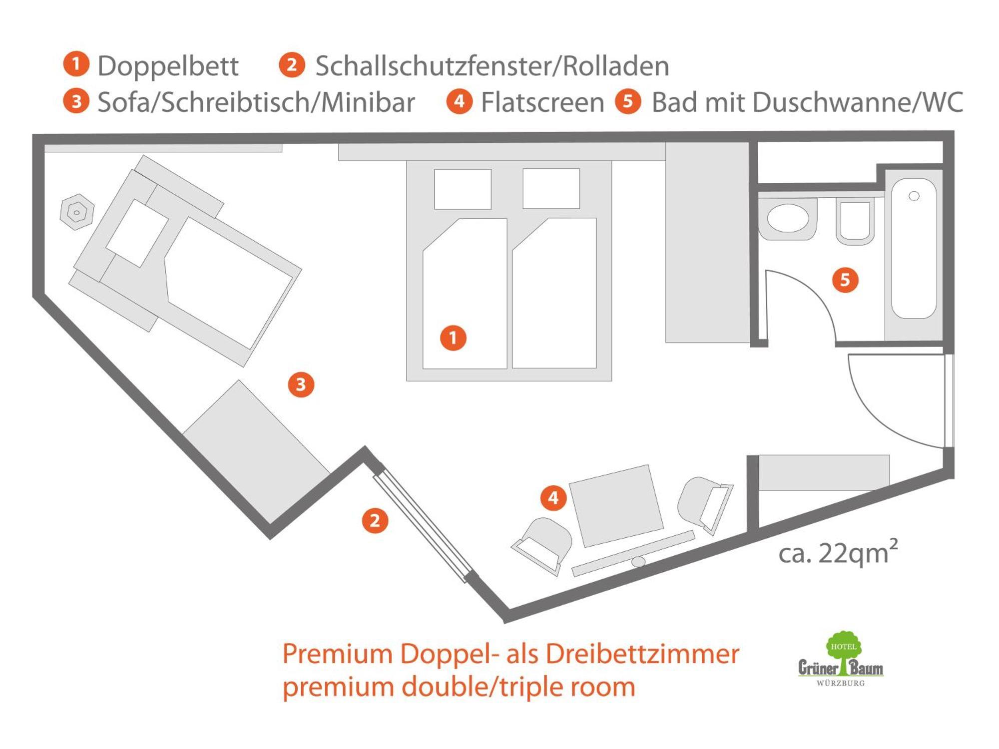 Hotel Gruner Baum Wurtzburgo Exterior foto